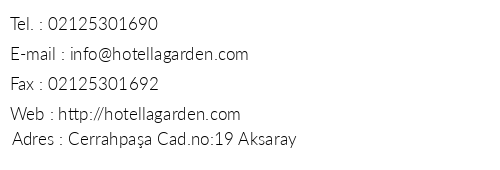 La Garden Hotel telefon numaralar, faks, e-mail, posta adresi ve iletiim bilgileri
